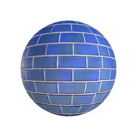 Blue brick wall
